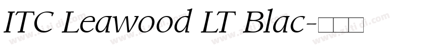 ITC Leawood LT Blac字体转换